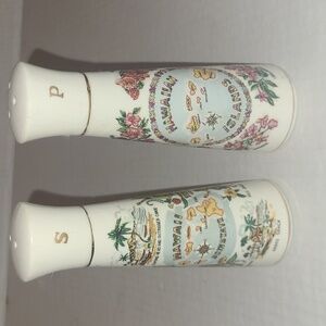 Salt & Pepper Shaker Hawaiian Souvenir purchased 1966 Ceramic Vintage